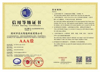 3A信用等級證書